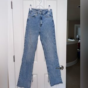 Zara split flare jeans